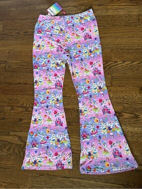Posh Peanut LISA FRANK® BALLERINA BUNNIES BELL BOTTOMS size 7/8 NWT